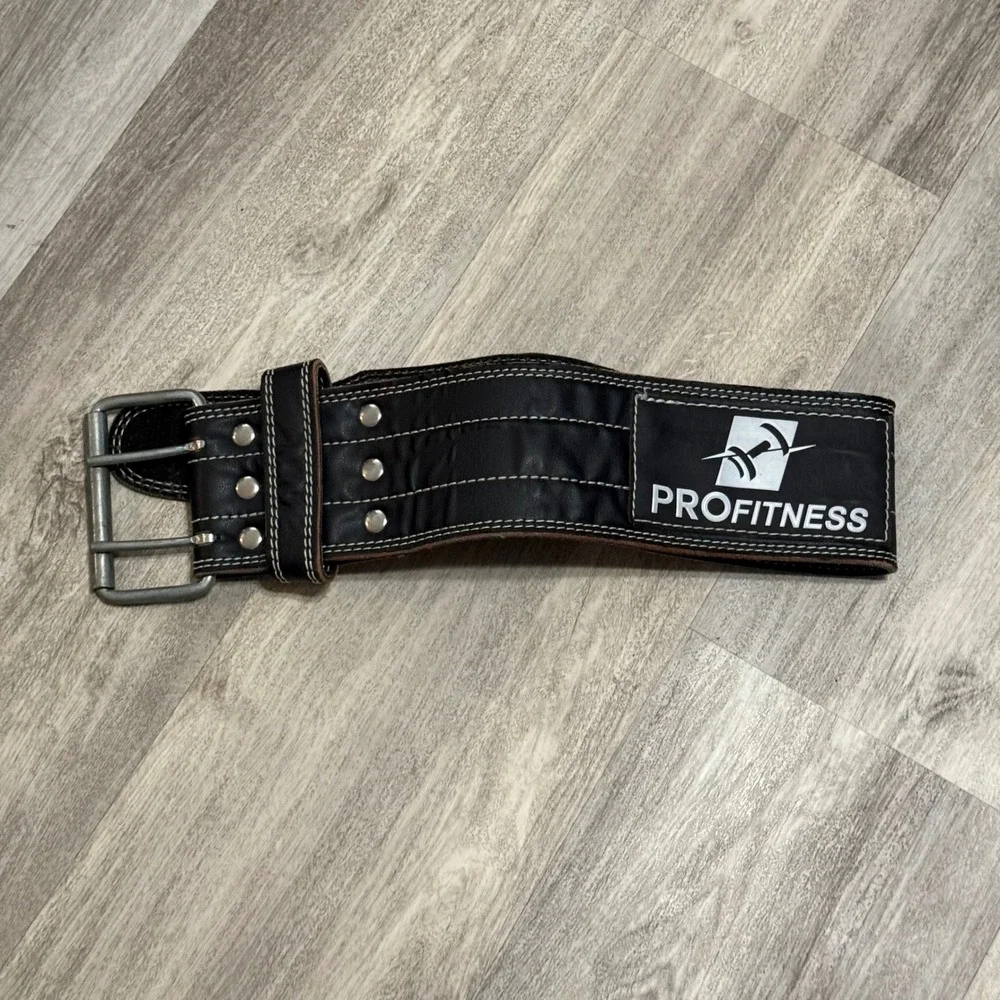 Profitness Weight Lifting‎ Belt Padded Leather Workout Exercise Gym Training